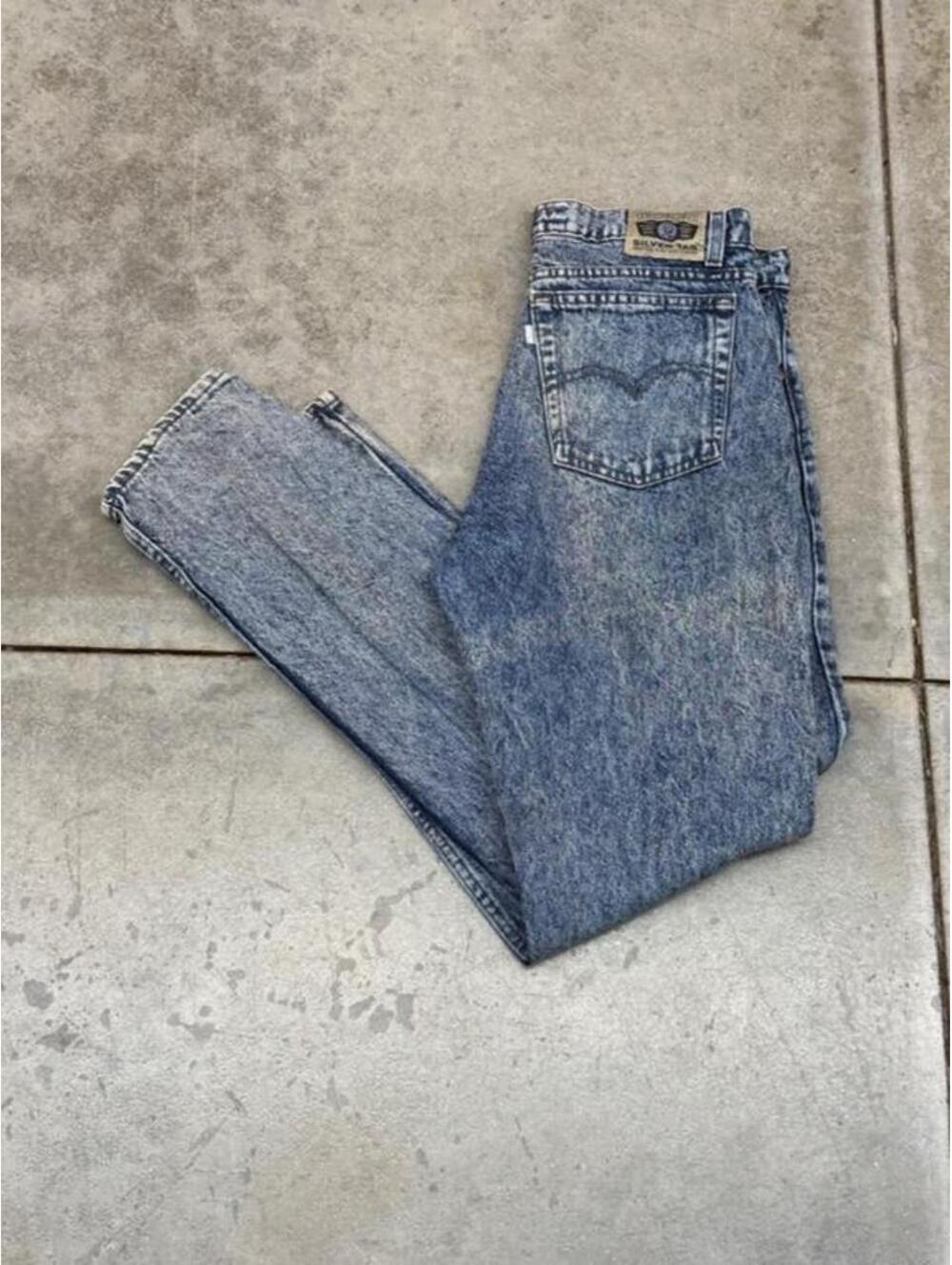 vintage levis silver tab straight leg made in usa jeans size 30 x 32